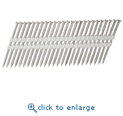 NailPro JA-SR10D131SS 3"X.131 Ring Shank 304 Stainless Steel 21 Degree Plastic Collated Strip Nail (1,000/Box)