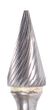 Pearl Abrasive 881220 CBSM1NF 1/4" x 1/2" x 1/4" Premium Aluminum Cut Carbide Bur SM-1 NF - Conical Pointed Nose (1/Box)