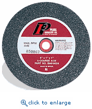 Pearl Abrasive BA610046 6" x 1" x 1" Aluminum Oxide Bench Grinding Wheels for Metal, Type 1 Shape, A46 Grit