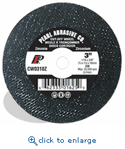 Pearl Abrasive CW0350Z 3 x 1/32 x 3/8 Zirconia Small Diameter Cut-Off Wheels, Z60, 25/Box