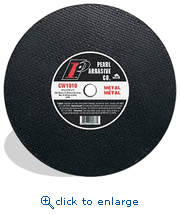 Pearl Abrasive CW1422G 14 x 1/8 x 20mm Premium Triple Reinforced Aluminum Oxide Hi-Speed Cut-Off Wheels, A36S, 10/Box