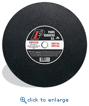 Pearl Abrasive CW1610 16 x 5/32 x 1 Premium Aluminum Oxide Cut-Off Wheels, A36S, 10/Box
