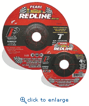 Pearl Abrasive DCRED60PH 6 x 1/8 x 5/8-11 Redline&trade; Max-A.O.&trade; Depressed Center Wheels, A/WA24R, 10/Box, Pipeline