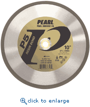 Pearl Abrasive DTL08RBG 8 x .062 x 5/8 P5&trade; Resin Bond Glass Tile Blade, 10mm Rim