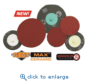 Pearl Abrasive FD2060SRTQ 2" 60 Grit Orange SRT MAX Ceramic Quickmount Mini Conditioning Disc - Resin Fiber (25/Box)