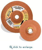 Pearl Abrasive FLEX4536 4-1/2 x 1/8 x 7/8 SRT&trade; Flexible Grinding Wheels for Metal/Stainless Steel, SRT 36 Grit, Type 27 Shape, 25 Pieces Per Box