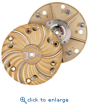 Pearl Abrasive HEX1706CBDCLT 15" plate with SuperClutch&trade; and 6 carbide #4 chips