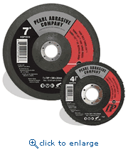 Pearl Abrasive HSP5024 5 x 7/8 SC Turbocut&trade; Discs for Concrete/Stone, Hard Back, C24 Grit, 25/Box