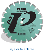 Pearl Abrasive LW1812AGP 18 x .125 x 1 P4&trade; Asphalt & Green Concrete Segmented Blade, 12mm Rim