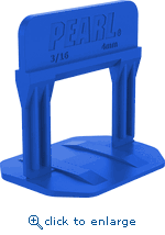 Pearl Abrasive PLS2000B 879947 Pearl Leveling System - PLS Blue Leveling Clips - Grout Size: 3/16" (4.76 mm) (2,000/Box)