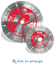 Pearl Abrasive PV009S 9" x .100 x 7/8,DM - 5/8 Adapter P2 Pro-V General Purpose Segmented Blade 10mm Rim