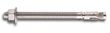 Powers Fasteners 7638SD6 5/8" x 8-1/2" Power-Stud+ SD6 316 Stainless Steel Wedge Type Expansion Anchor - Stainless Steel Body with Expansion Clip with Nut and Washer (25/Box)