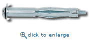 Powers Fasteners 02101 Polly - Hollow Wall Anchor 1/8" Short Combination Slotted Phillips Head (100/Box)