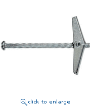 Powers Fasteners 04032 1/8" x 3" Toggle Bolt Hollow Wall Anchor - Flat Head (50/Box)