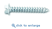 Powers Fasteners 060030 #10 x 2-1/2" A Zinc Tap Screws Hex Slot Head (100/Box)