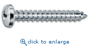 Powers Fasteners 065069 #14 x 3" A Zinc Tap Screws Pan Phillips Head (100/Box)