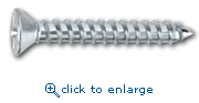 Powers Fasteners 066047 #10 x 3" A Zinc Tap Screws Flat Phillips Head (100/Box)