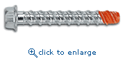 Powers Fasteners 07217 1/2" x 4" Wedge-Bolt Orange Tip Screw Anchor - Install w/ANSI Bit (50/Box)