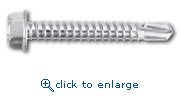 Powers Fasteners 135003J #6-20 x 3/4" #2 Zinc Self Drilling Screws Hex Washer Head (100/Jar)