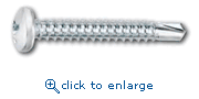 Powers Fasteners 136008 #8-18 x 1/2" #2 Zinc Self Drilling Screws Pan Phillips Head (100/Box)