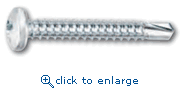 Powers Fasteners 136011J #8-18 x 1-1/4" #2 Zinc Self Drilling Screws Pan Phillips (100/Jar)