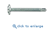 Powers Fasteners 138527 #8 x 3/4" Zinc Self Drilling Screws Wafer Head (100/Box)