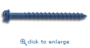 Powers Fasteners 2700SD 3/16" x 1-1/4" Blue Perma-Seal Tapper+ Concrete Screw - Hex Washer Head (100/Box)