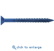 Powers Fasteners 2750SD 3/16" x 3-3/4" Blue Perma-Seal Tapper+ Concrete Screw - Phillips Flat Head (100/Box)