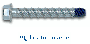 Powers Fasteners 7230SD 3/8" x 6" Wedge-Bolt+ Screw Anchor - Carbon Steel (50/Box)