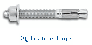 Powers Fasteners 7426SD2 1/2" x 7" Power-Stud+ SD2 Wedge Type Expansion Anchor - Carbon Steel Body & Stainless Steel Expansion Clip (25/Box)