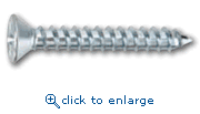 Powers Fasteners 866010 #6 x 3/4" AB Stainless Steel Tapping Screws Flat Phillips Head (100/Box)