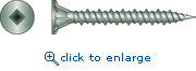 Simpson Strong-Tie CB3BLGHL114S #9 x 1-1/4" Mechanically Galvanized C-3 Hi/Low Thread #3 Square Drive Undersized Ribbed Wafer Head Sharp Point CB3BLGHL Cement Board Screw (Collated) (1,500/Box)