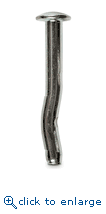 Simpson Strong-Tie CD25212M 1/4" x 2-1/2" Mushroom Head Zinc Plated Carbon Steel Crimp Drive Pre-Formed Expansion Anchor (100/Box)