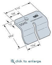 Simpson Strong-Tie DSHS-R100 Drift Strut Horizontal Stop DSSCB Bypass Framing Drift Strut Connector (100 ct)