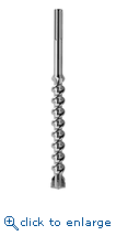 Simpson Strong-Tie MDMX08121Q 13/16" Diameter 17" Drilling Depth 21" Length Quad Head4x SDS-max Shank Drill Bits