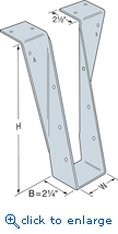 Simpson Strong-Tie S/LBV2.12/12 2-1/8 X 12 LIGHT GAUGE HANGER (1/Pack)