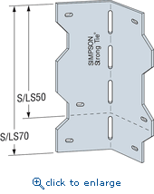 Simpson Strong-Tie S/LS50 LIGHT GAUGE STEEL REINFORCING ANGLE (1/Pack)