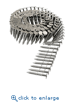 Simpson Strong-Tie S11A150RNB 1-1/2" x .120 11 Gauge 4d 3/8" Head Diameter Type 304 Stainless Steel 15 Wire Coil Full Round Smooth Head Diamond Point Ring-Shank Roofing Nail (7,200 ct)
