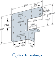 Simpson Strong-Tie SHH3/68-KT24 HEADER HANGER 4.375 X 5.625 14GA 24PAK (1/Pack)