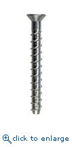 Simpson Strong-Tie THD37500CS 3/8" x 5" Zinc Plated Carbon Steel Titen HD Countersunk Head Style Heavy-Duty Screw Anchor (50/Box)