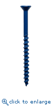 Simpson Strong-Tie TNT18314TFC8 3/16" x 3-1/4" Flat Head 5/32" Drill Bit Diameter Zinc Plated with Ceramic Coating Carbon Steel T25 6-Lobe Drive Standard Blue Titen Turbo Concrete and Masonry Screw Anchor (8 ct)
