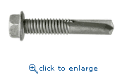 Simpson Strong-Tie X1B1016-4K #10 x 1" 0.415" Head Diameter 5/16" Hex Washer Head Machine Threads 16 TPI #3 Drill Point Clear Zinc Coating Strong-Drive Self-Drilling X Metal Screw (4,000 ct)