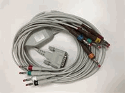 Schiller 10-Lead, 2 meter, Resting ECG/EKG Patient Cable with Banana Plugs, USA. Replace 2.400071