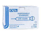 EXEL SYRINGE / NEEDLE 3CC 25G x 1"