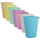 Dukal Plastic Drinking Cups 5oz. Popular Colors (1,000/CS)