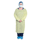 Dukal Hospital Isolation Gowns, Universal, Yellow (301)