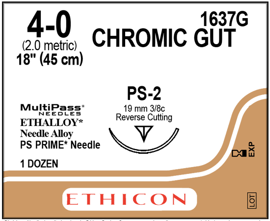 Ethicon Chromic Gut 4-0 Monofilament 18