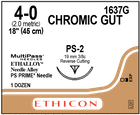 Ethicon Chromic Gut 4‑0, 18" PS-2 Needle (1637G)