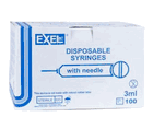 EXEL SYRINGE / NEEDLE 3CC 22G x 1-1/2"