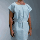 Graham Exam Gowns Blue Tissue/Poly/Tissue 30" x 42"  Premium (229)